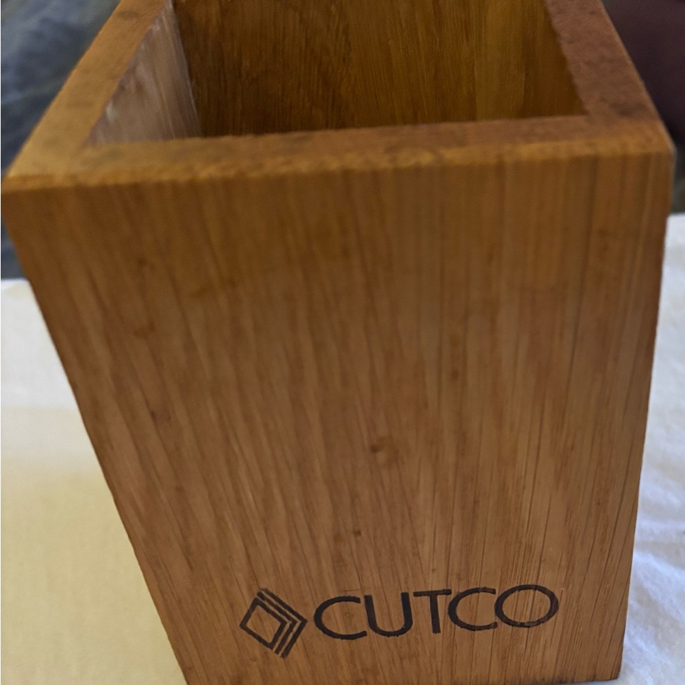 Cutco Honey Oak Wood Utensil Tool Holder - Picture 6 of 8